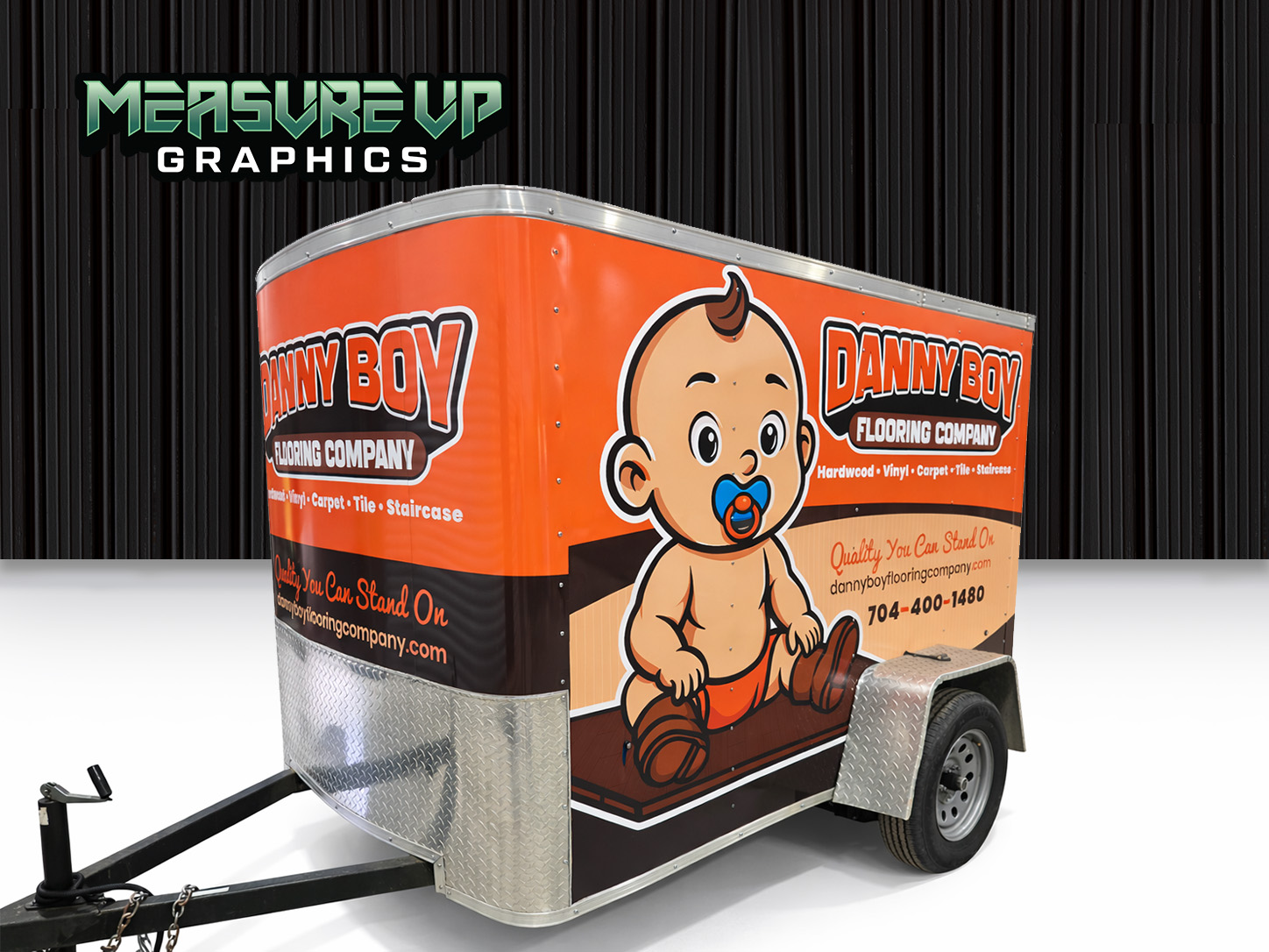 Danny Boy Flooring trailer wrap by Measure Up Graphics