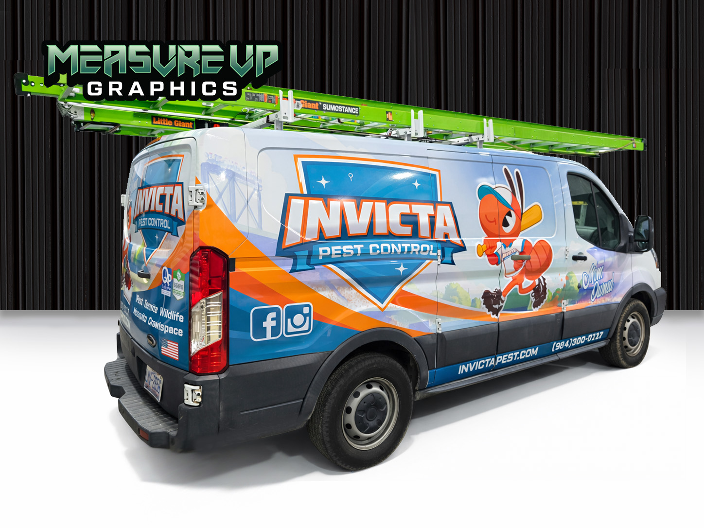 Invicta Pest Control van wrap by Measure Up Graphics